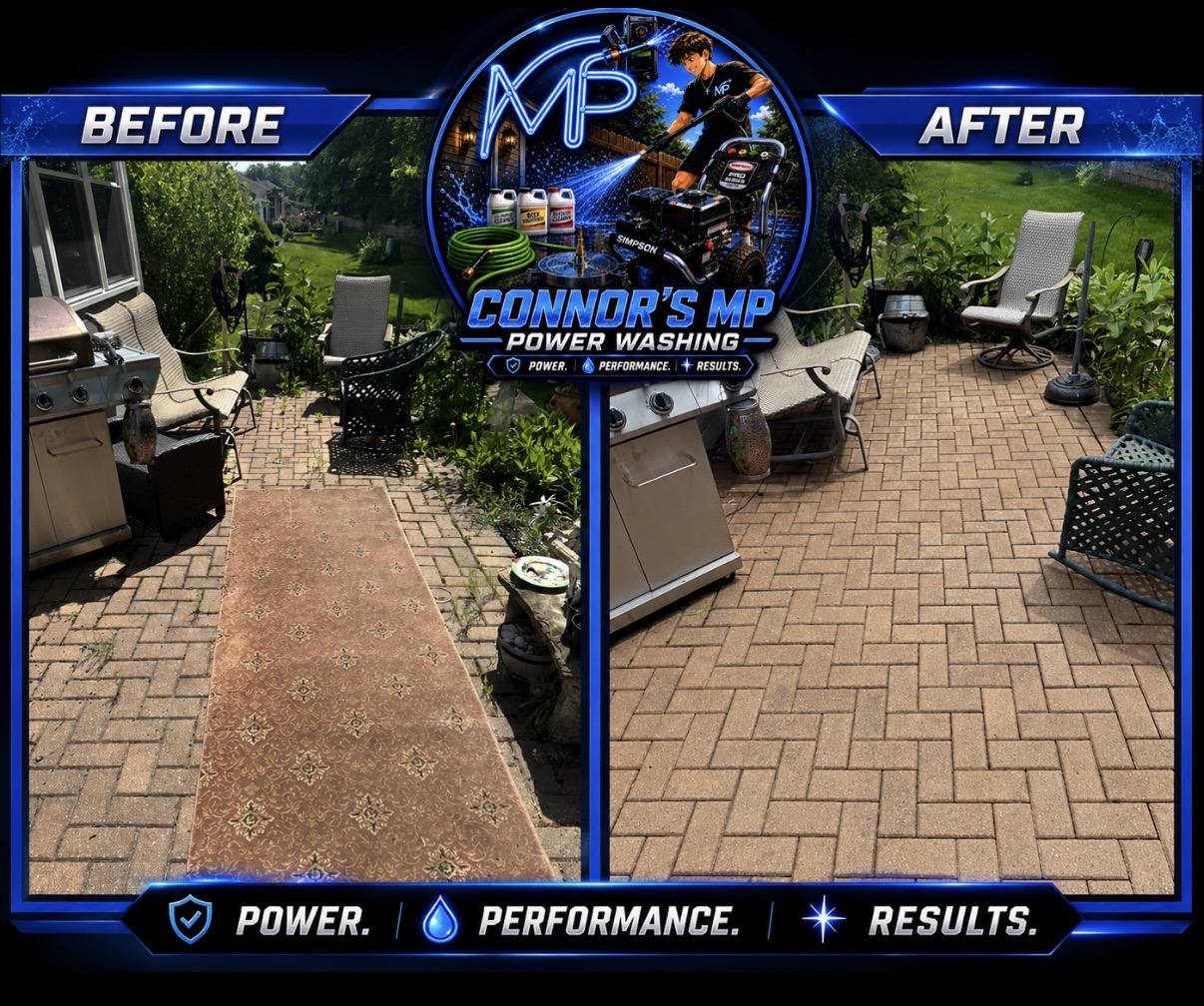 Paver Patio Revival before and after