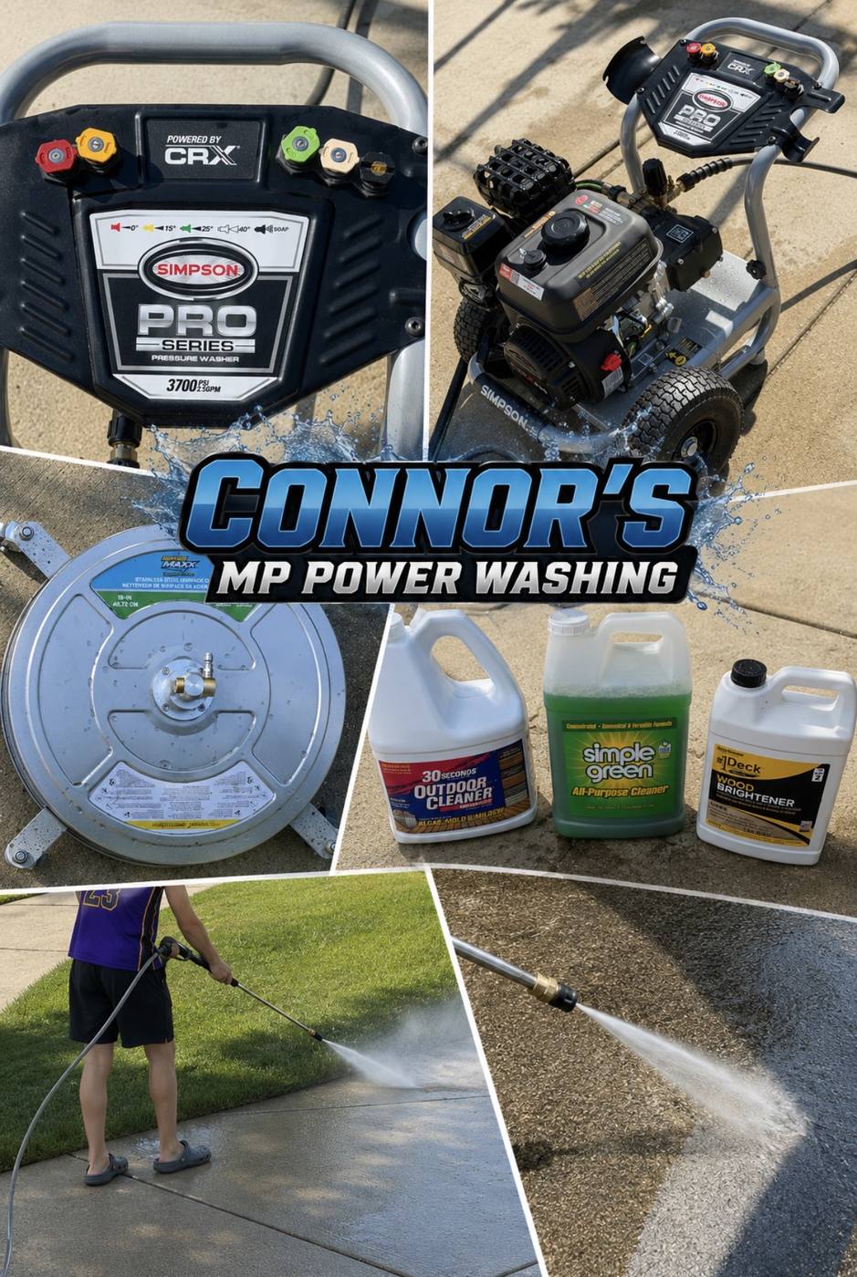 Some of our power washing equipment